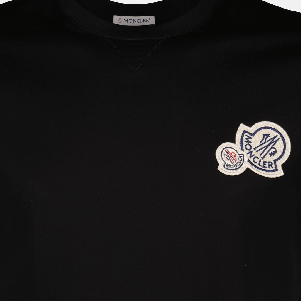 T-shirts T-shirt à logo noir Moncler Noir Homme