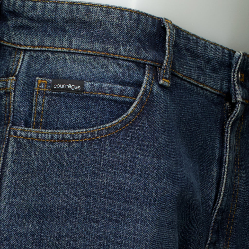 Pantalons ヴィンテージ ストレート デニムパンツ Courrèges Bleu foncé Femme