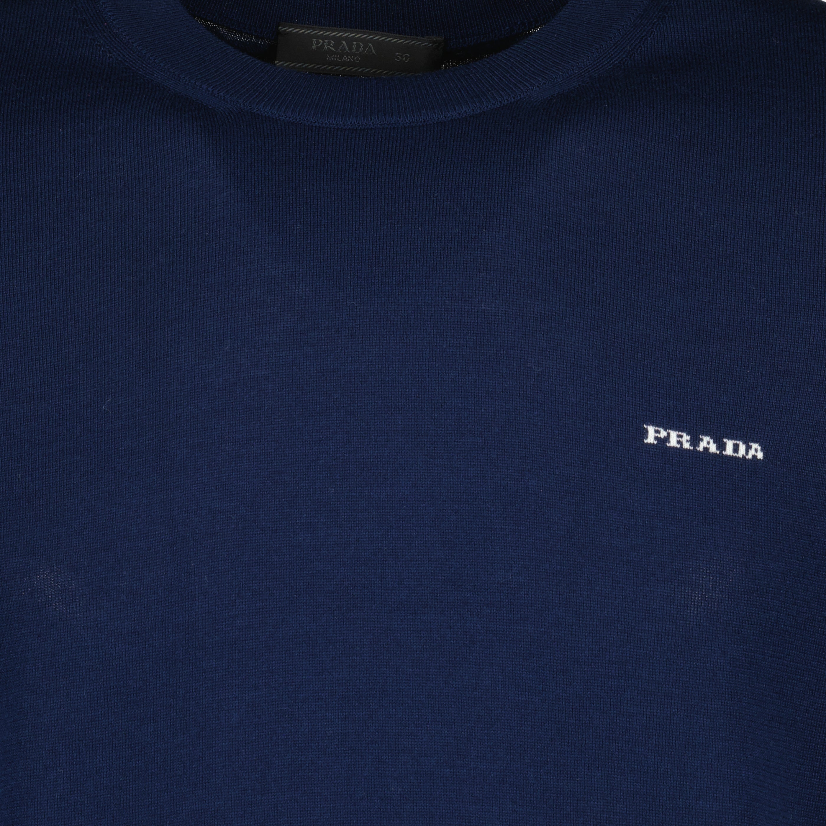 Image de l'article Pull bleu à manches courtes de la marque Prada pour Homme - Saison Printemps-Été 2026 - Vue détaillée_1