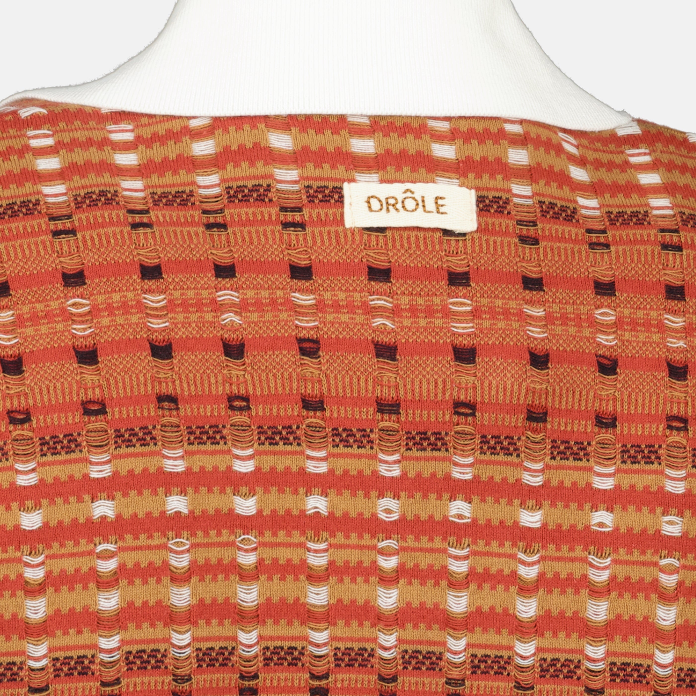 Imagen del polo de punto coogie rojo de la marca Drole De Monsieur para Hombre - Temporada Primavera-Verano 2026 - Vista Detallada_2