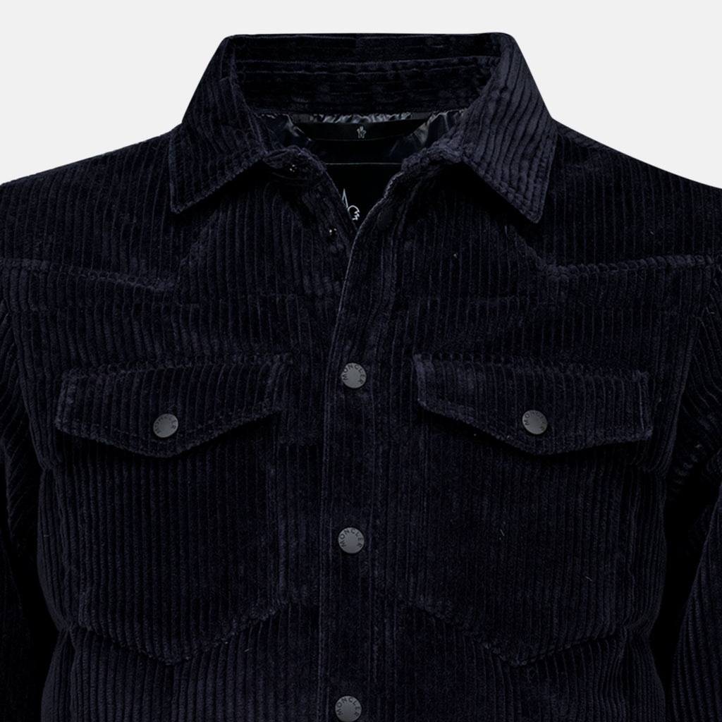 Vestes Surchemise en velours côtelé bleu marine Moncler Grenoble Bleu foncé Homme