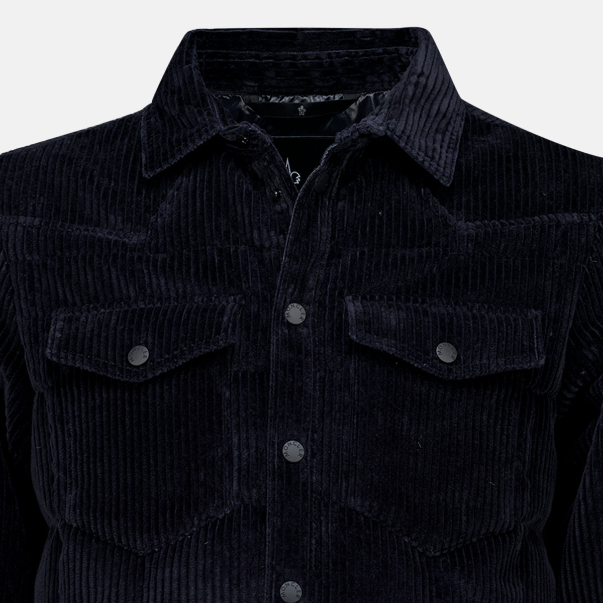 Vestes Surchemise en velours côtelé bleu marine Moncler Grenoble Bleu foncé Homme