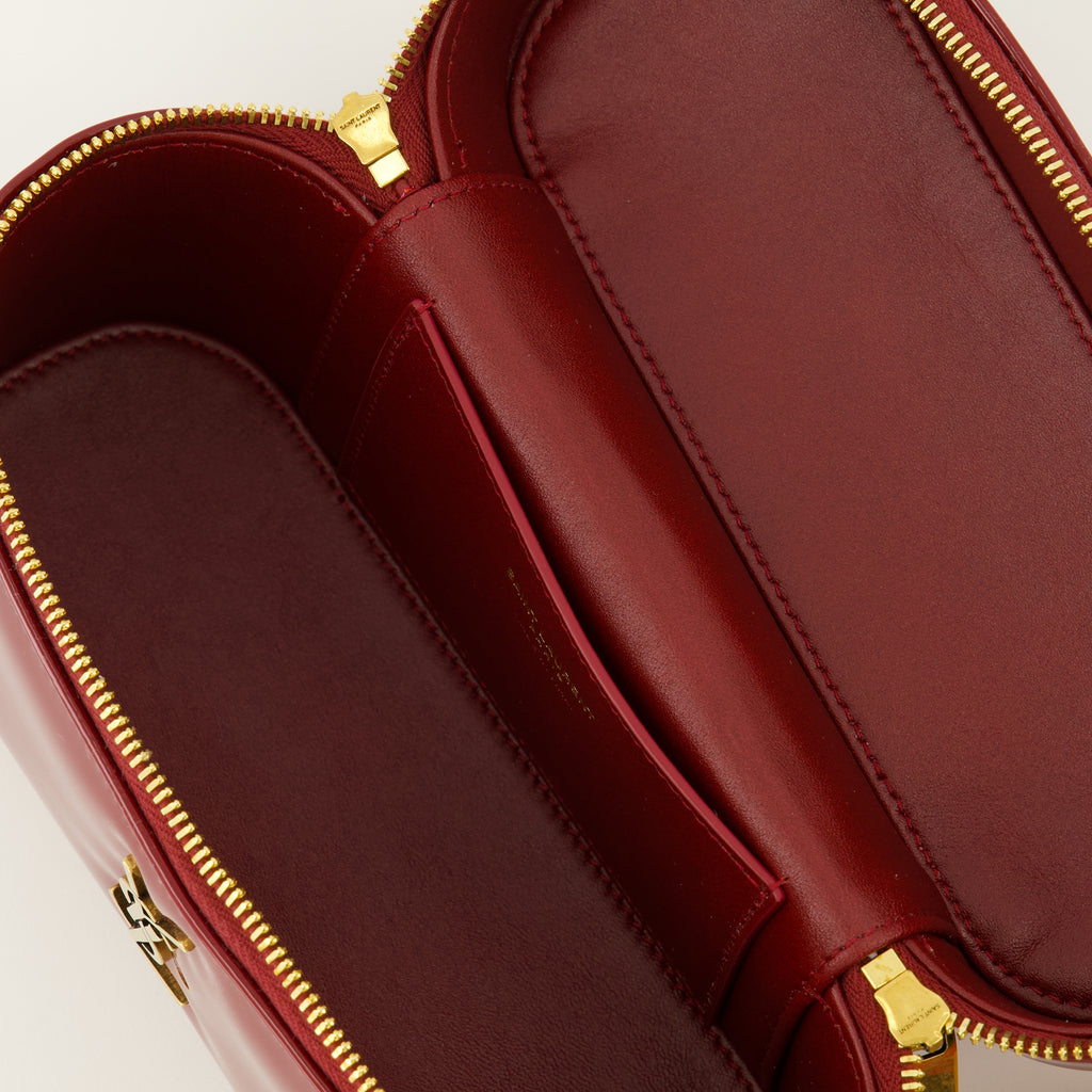 Sacs bandoulière Gaby Vanity Bolsa de Couro Patente Vermelha Saint Laurent Rouge Femme