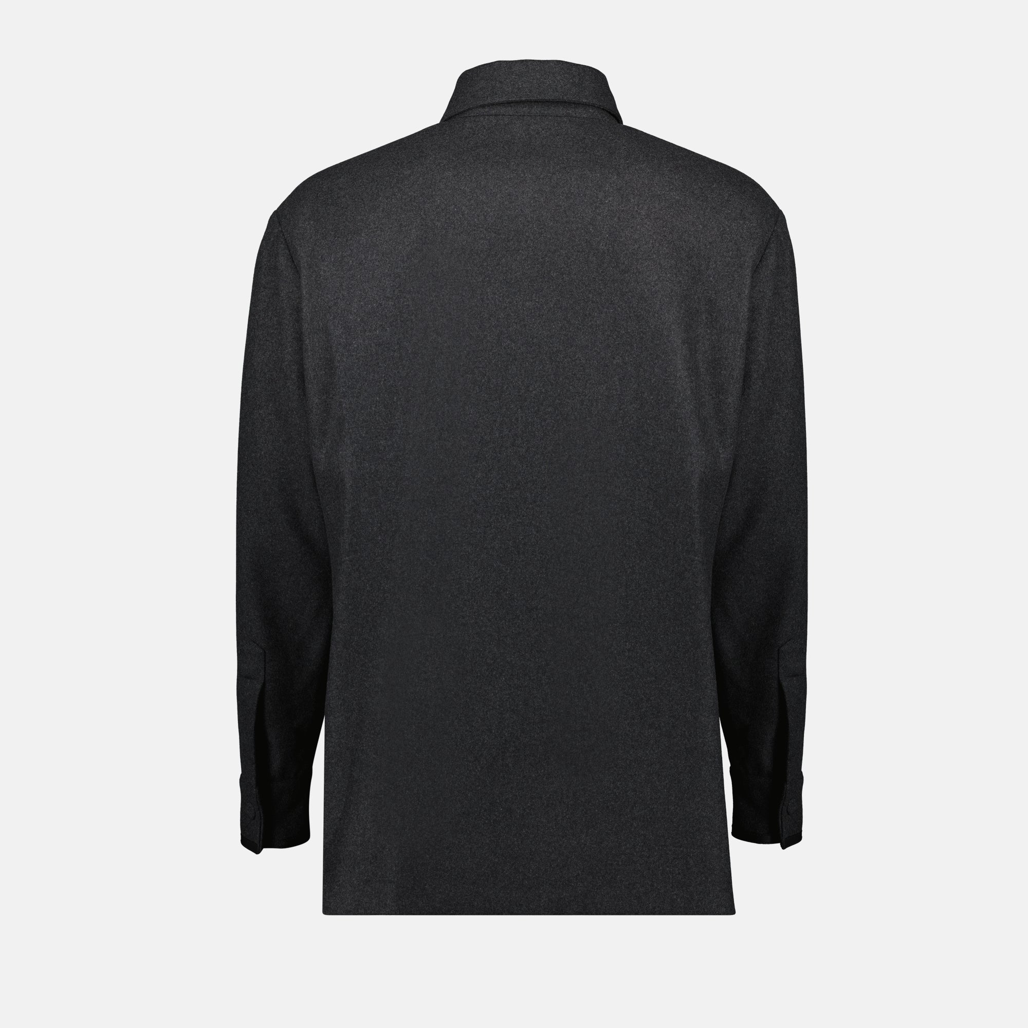 Camicie Giacca Camicia in Lana Fendi Grigio Homme