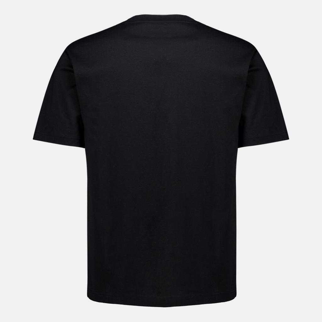 T-shirts Maglietta Nera Ricamata Prada Noir Homme