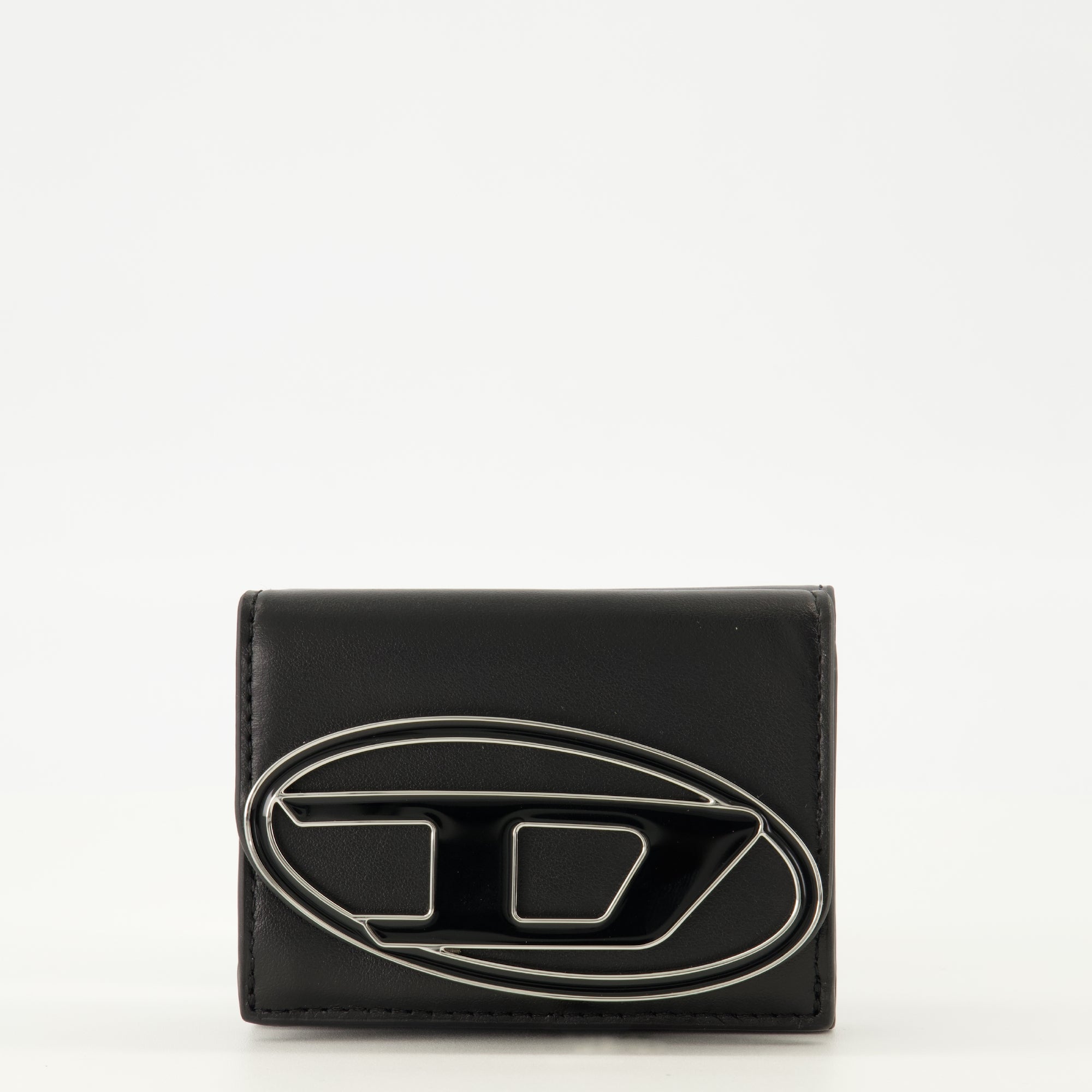 Image de l'article Portefeuille 1DR noir de la marque Diesel pour Femme - Saison Printemps-Été 2026 - Vue de Face