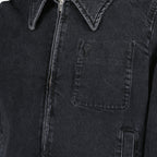 Vestes Schwarze Denim-Reißverschlussjacke Ami PARIS Noir Homme