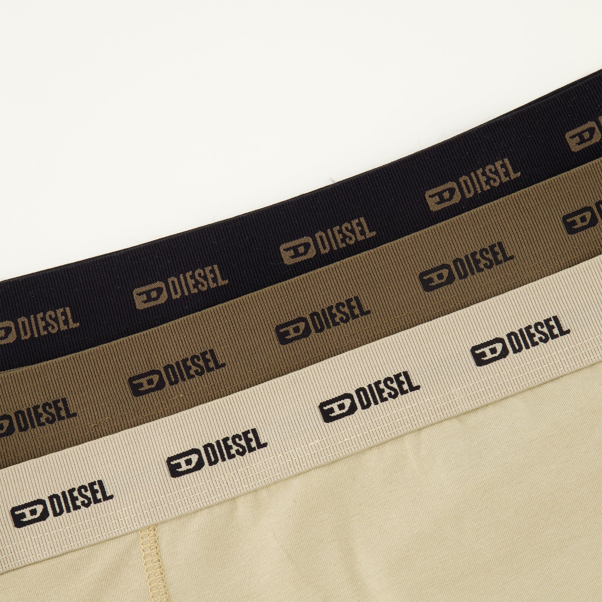 Sous-vêtements et homewear Kaki, Beige and Black Boxer Shorts Set Diesel Kaki Homme