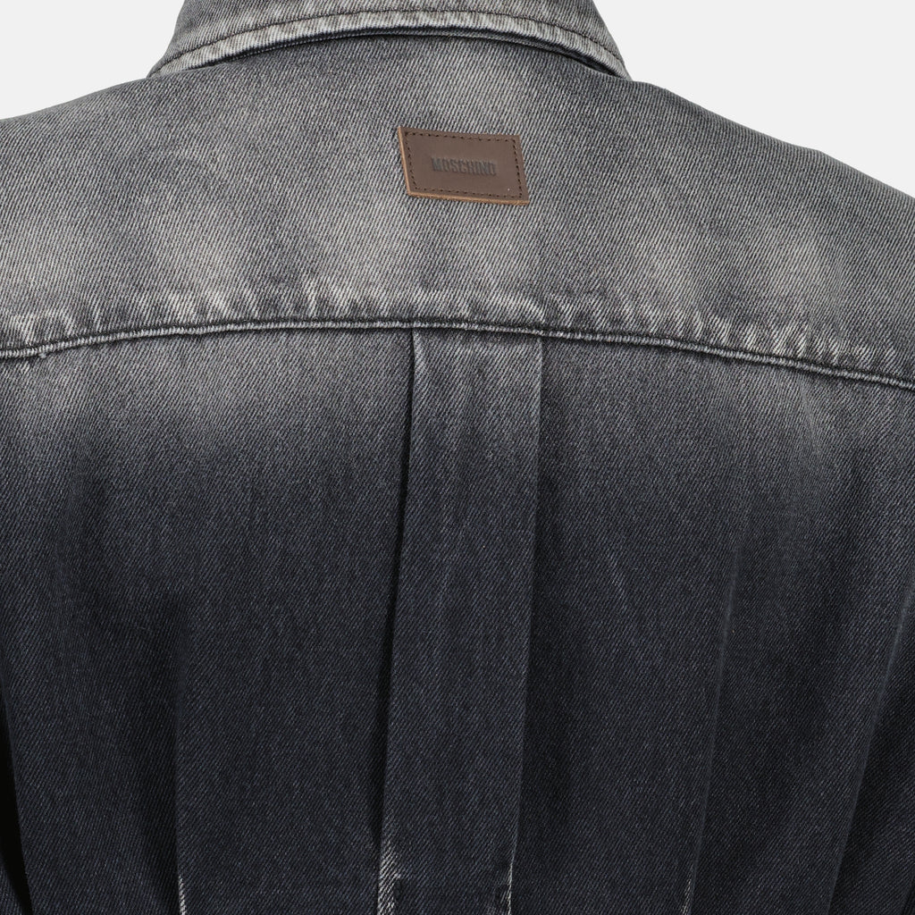 Image de l'article Chemise en denim noir de la marque Moschino pour Femme - Saison Automne-Hiver 2025 - Vue détaillée_1