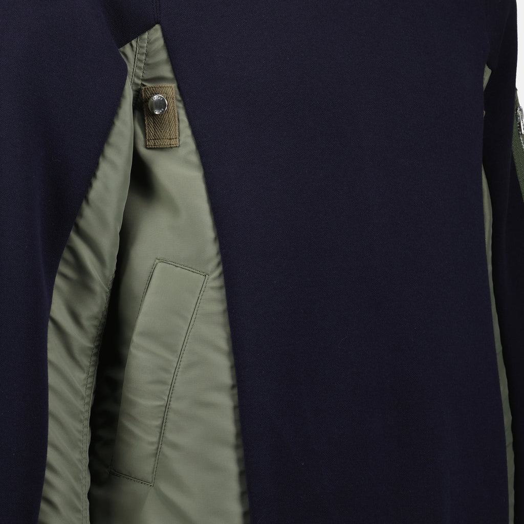 Sudaderas Suéter Bicolor Sacai Azul oscuro Hombres