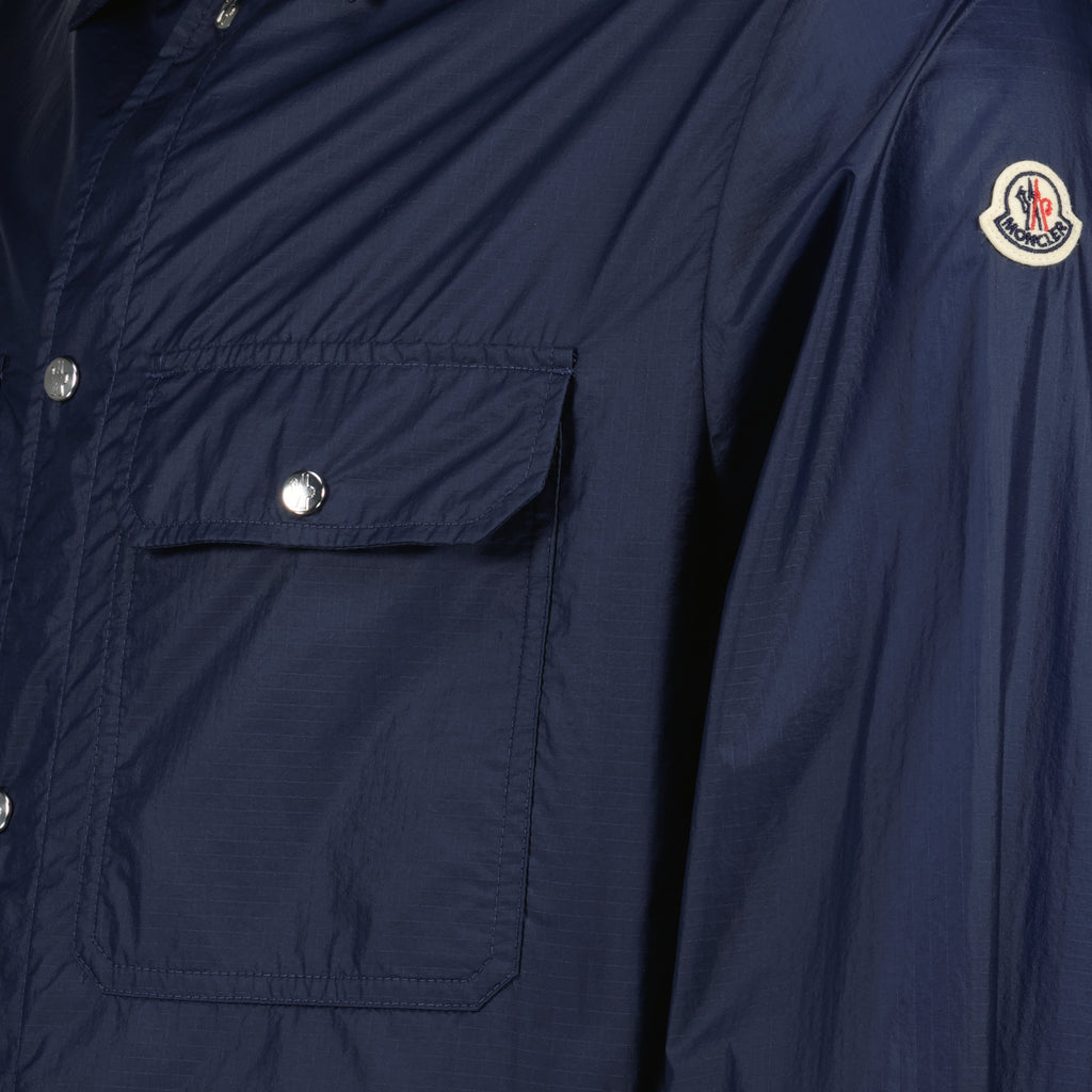 Chemises Camisa de Nylon Azul Marino Moncler Bleu foncé Homme