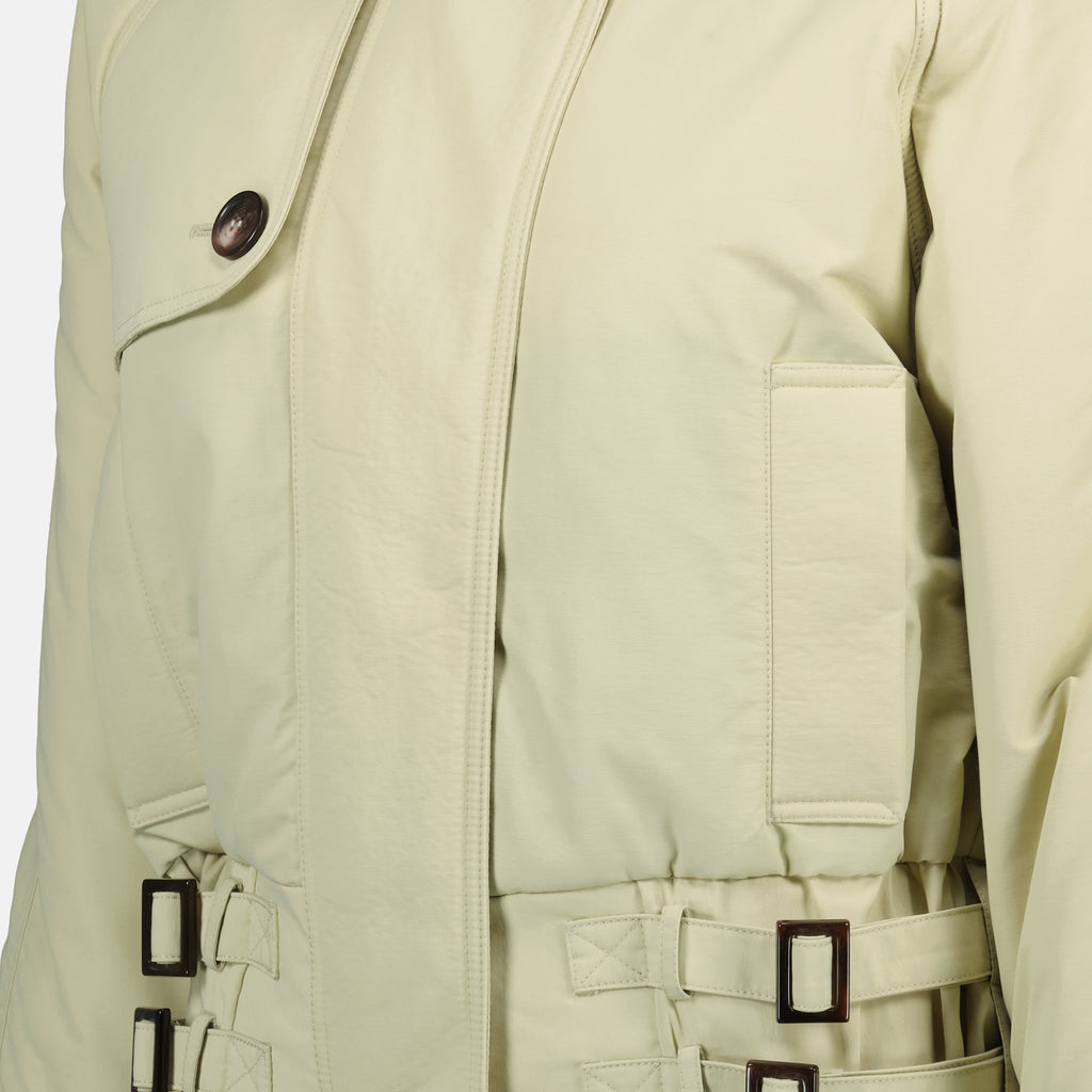 Image of the Marine Serre gabardine bomber jacket for Unisex - Autumn-Winter 2025 - Detailed View_3