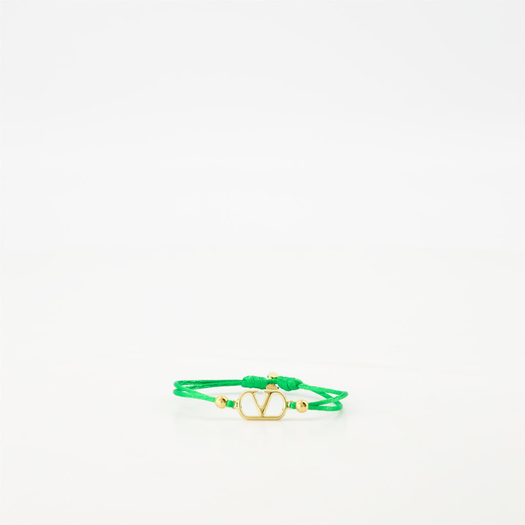 Bijoux Bracelet cordon VLogo Valentino Garavani Vert Homme