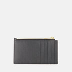 Pequeños artículos de cuero Portafolios de tarjetas Cassandre Fragments Saint Laurent Negro Femme