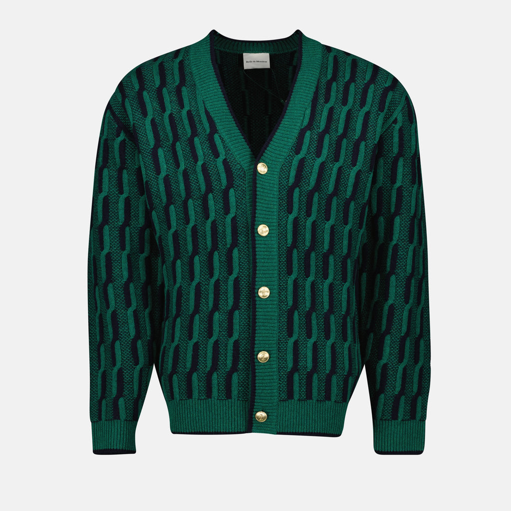 Maille Cardigan bicolore Drole De Monsieur Vert Homme