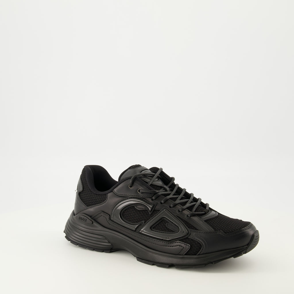 Bild der B30 schwarzen Sneakers der Marke Dior für Herren - Herbst-Winter Saison 2025 - Dreiviertelansicht vorne rechts