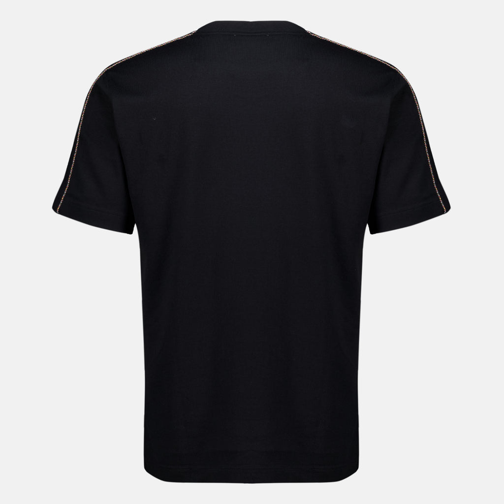 T-shirts Schwarzes T-Shirt mit Besatz Burberry Noir Homme
