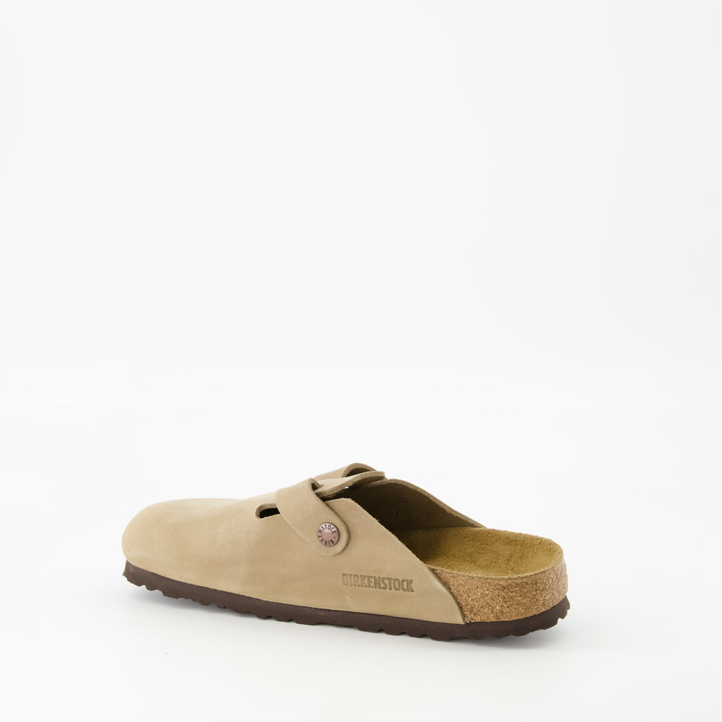 Chaussures ouvertes Mules Boston Birkenstock Beige Femme