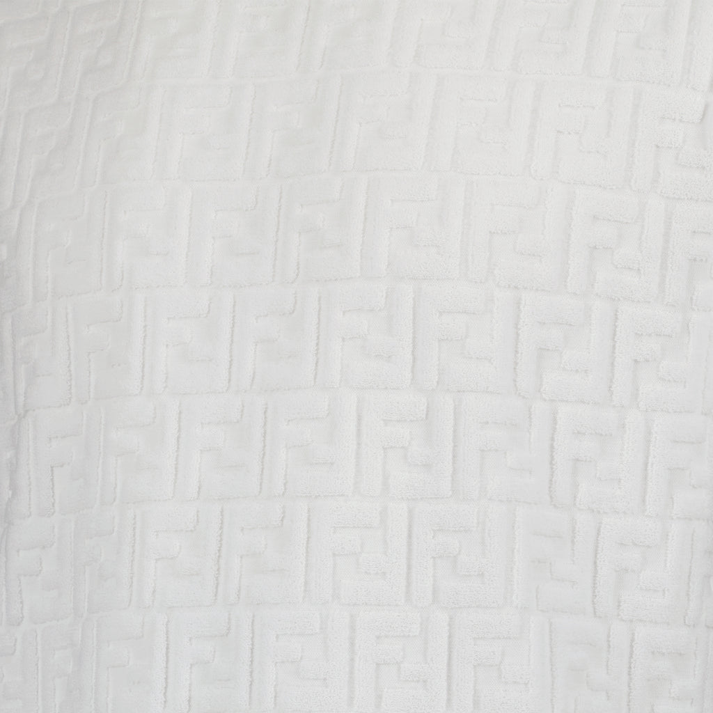 T-shirt T-shirt FF en coton éponge Fendi Bianco Homme