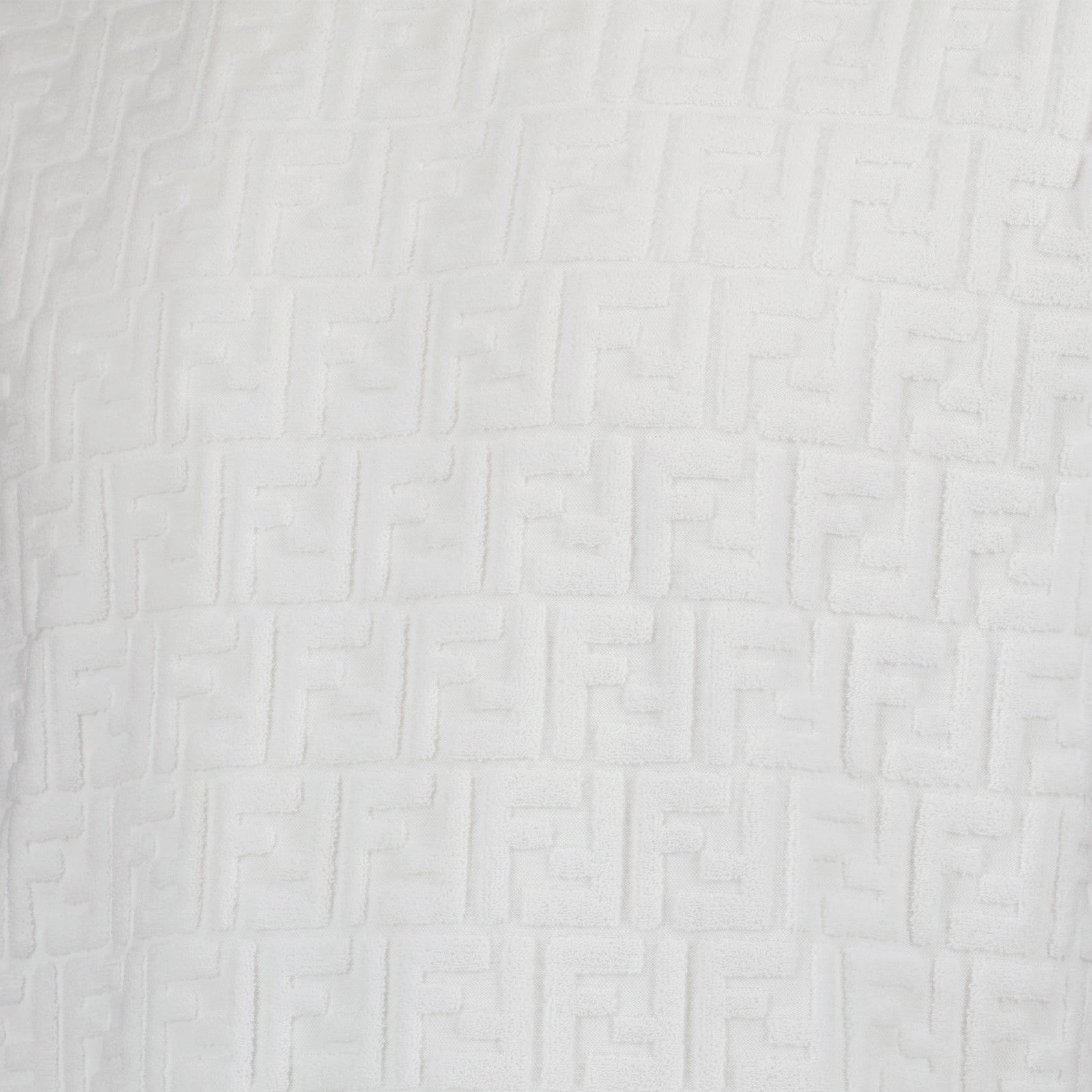T-shirt T-shirt FF en coton éponge Fendi Bianco Homme