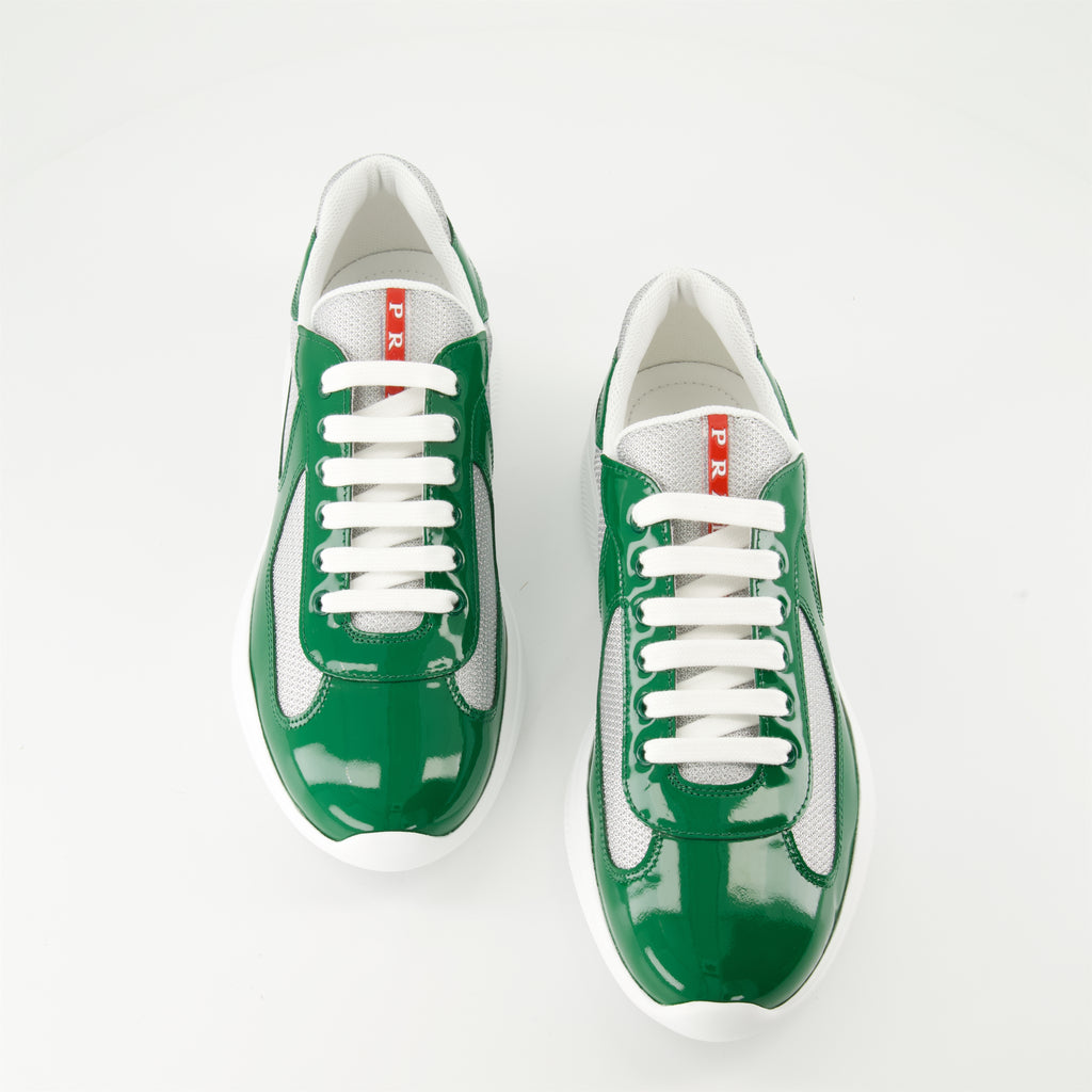 Baskets Baskets America's Cup Prada Vert Homme