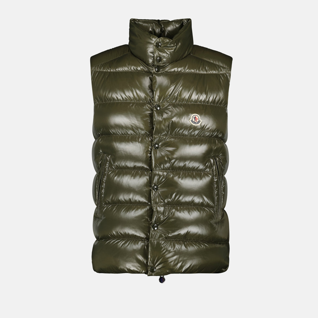 Vestes Doudoune sans manches Tibb Moncler Kaki Homme
