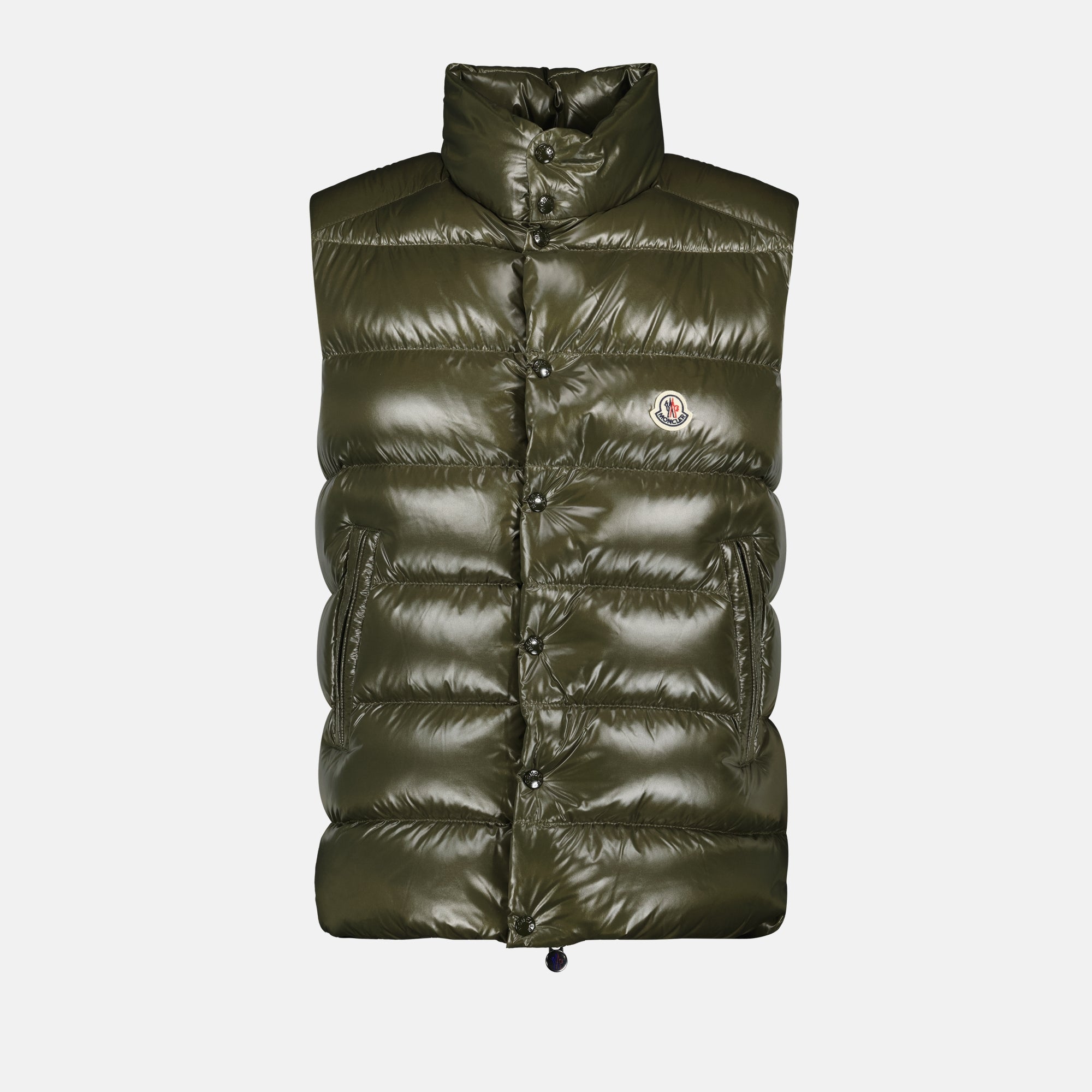 Vestes Doudoune sans manches Tibb Moncler Kaki Homme