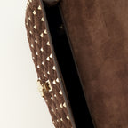 Sacs à main et épaule Rickstud Spike Mittelbraune Wildleder Tasche Valentino Garavani Marron Femme