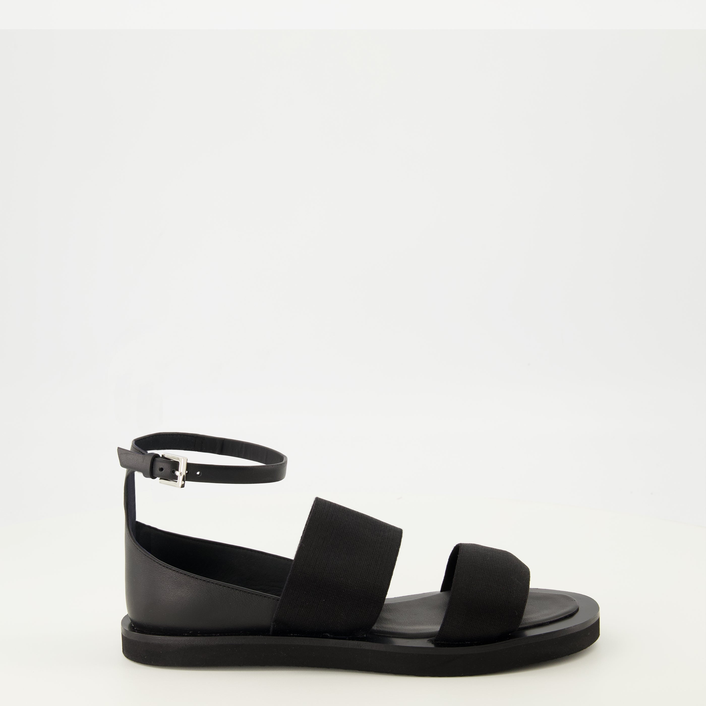 Image of the article Black leather sandals by Max Mara for Women - Spring-Summer 2026 - Right side view