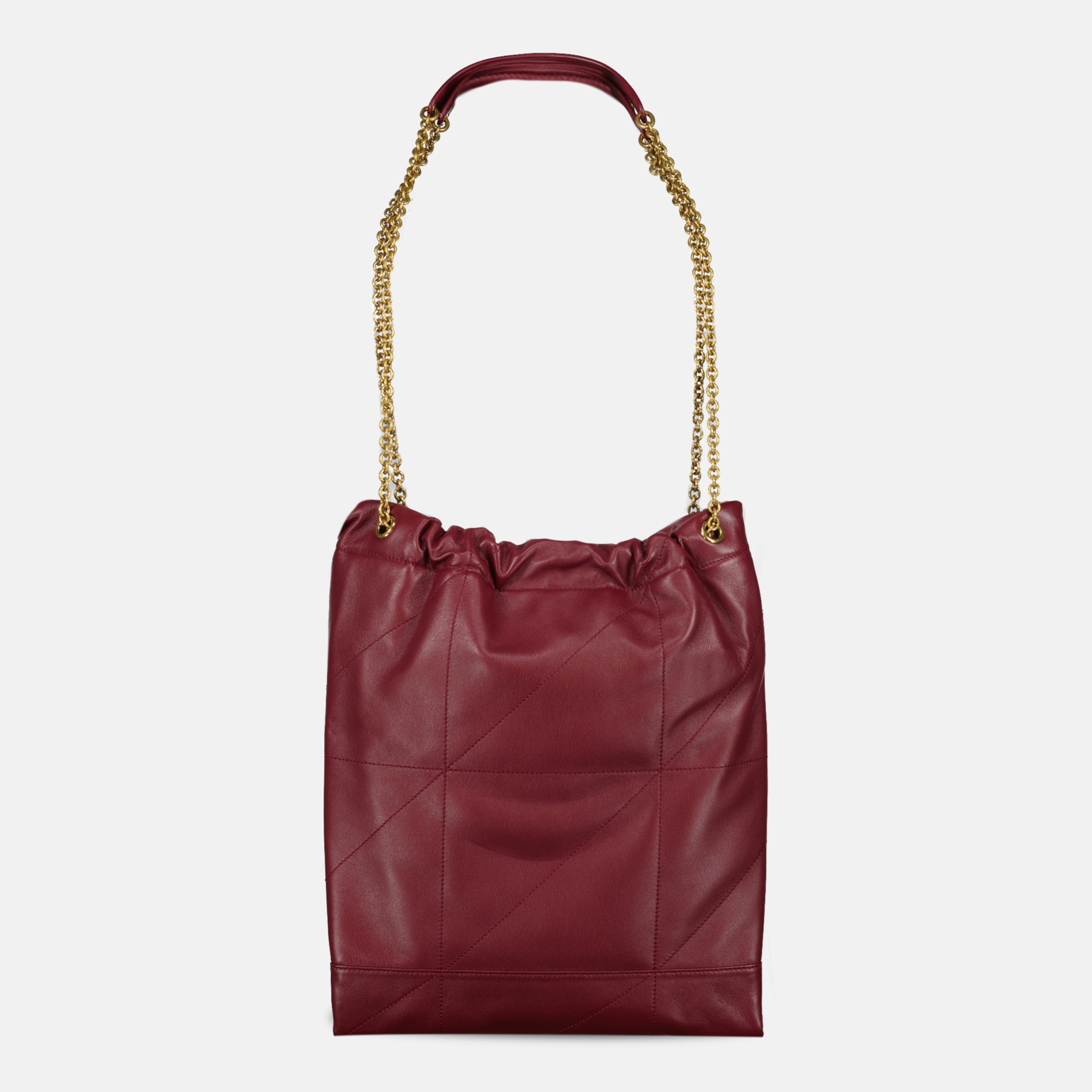 Image de l'article Sac Jaimie Pochon bordeaux de la marque Saint Laurent pour Femme - Saison Automne-Hiver 2025 - Vue de Dos