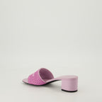 Open shoes 4G Raffia Mules Givenchy Purple Femme