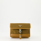 Crossbody bags Petite sacoche en Re-Nylon et cuir Prada Green Homme