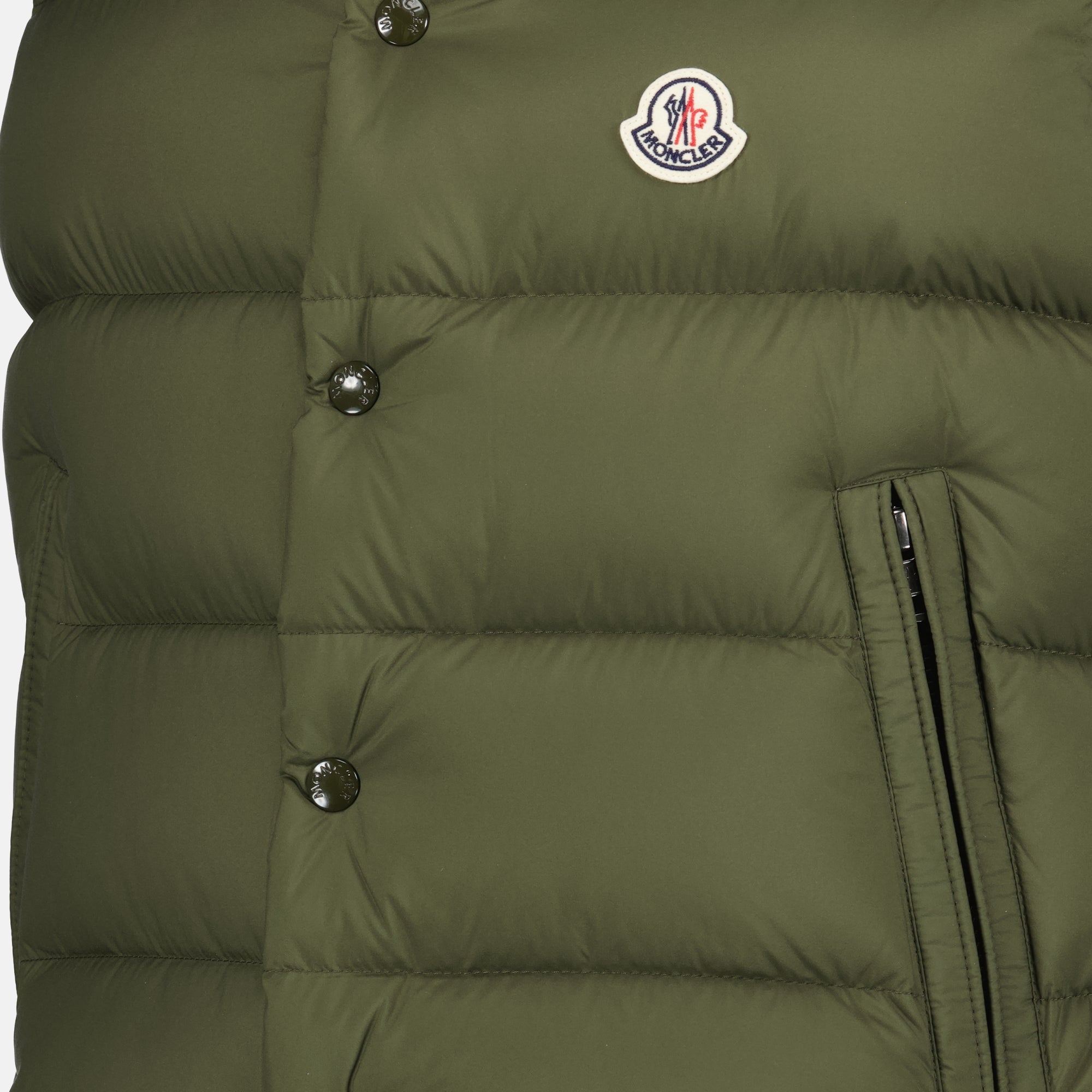 Vestes Doudoune sans manches Tibb kaki Moncler Kaki Homme