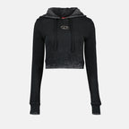 Sweatshirts Hoodie F-Slimmy-Hood-P5 Diesel Noir Femme