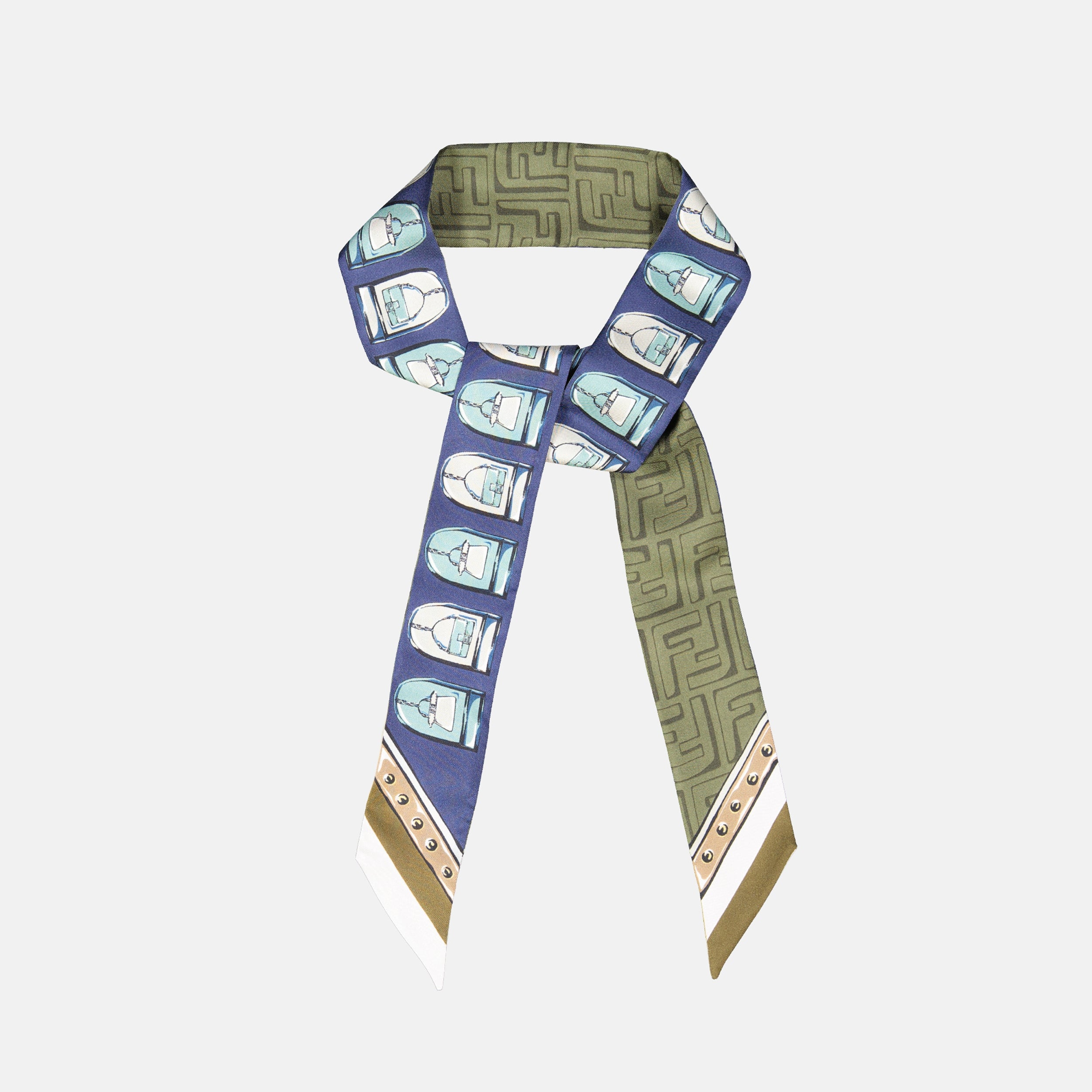 Écharpes, foulards et gants Bandeau en soie Fendi Vert Femme