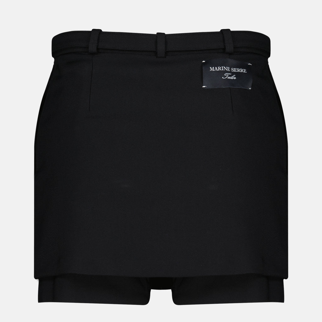 Shorts Minifalda-corta negra Marine Serre Noir Femme