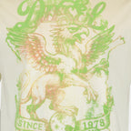 Imagem da t-shirt estampada verde da marca Diesel para Homem - Primavera-Verão 2026 - Vista Detalhada_2
