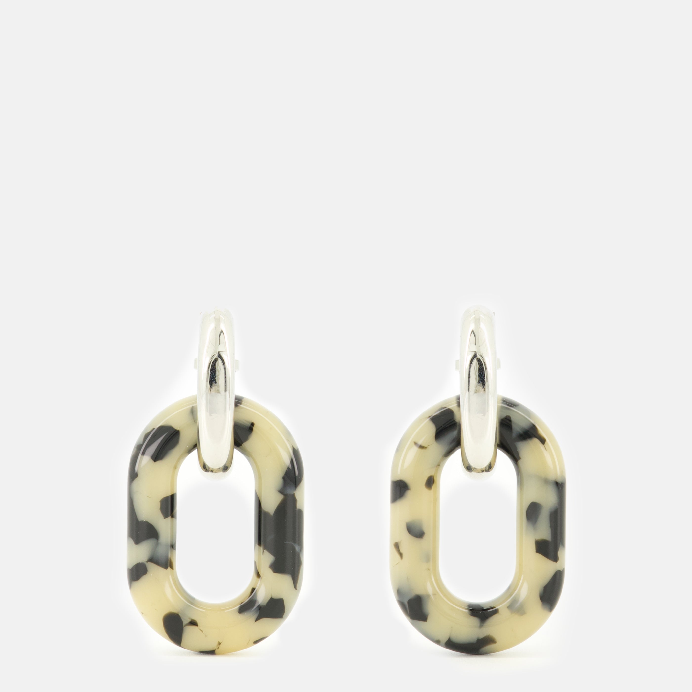 Bijoux Boucles d'oreilles XL Link à imprimé Rabanne Argenté Femme