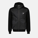 Jacken Veste bi-matière Prada Schwarz Homme