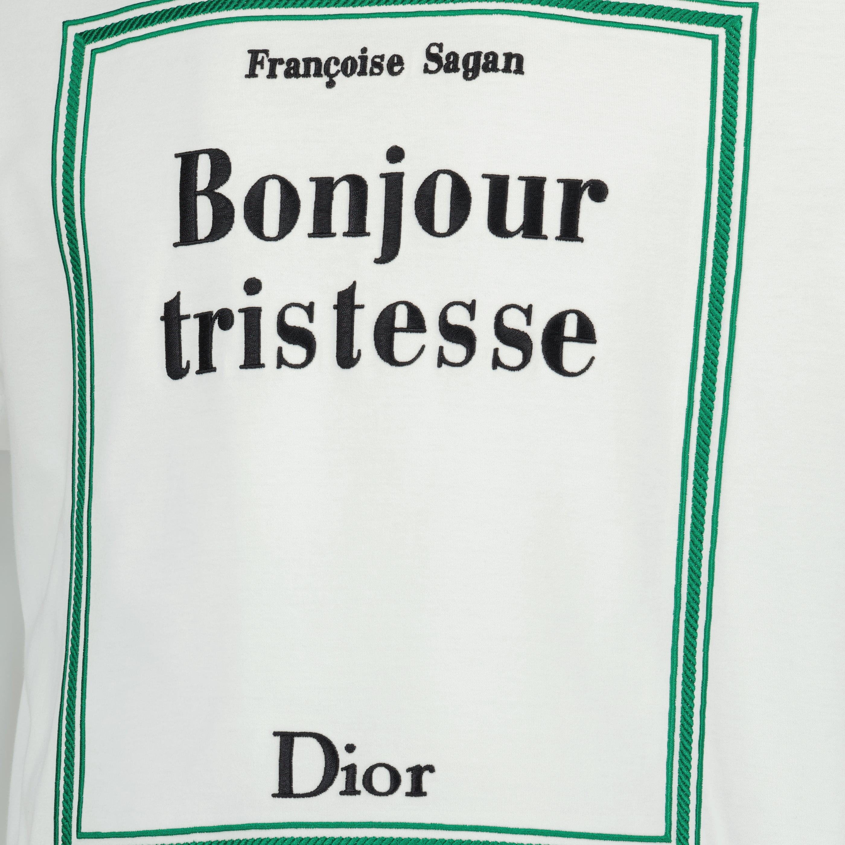 Bild des Artikels Weißes T-Shirt mit Buchcover-Stickerei aus Baumwolle von Dior für Herren - Frühjahr-Sommer 2026 - Detaillierte Ansicht 1