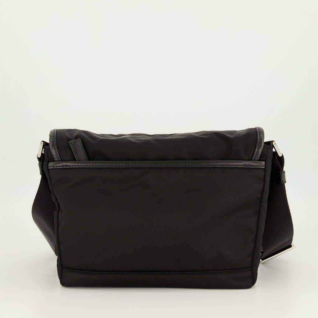 Sacs bandoulière Sac en Re-nylon et cuir Saffiano Prada Noir Homme