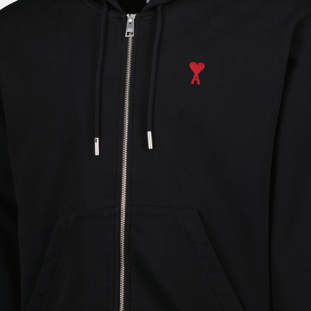 Sudaderas Sudadera con Cremallera Ami de Coeur Ami PARIS Negro Homme
