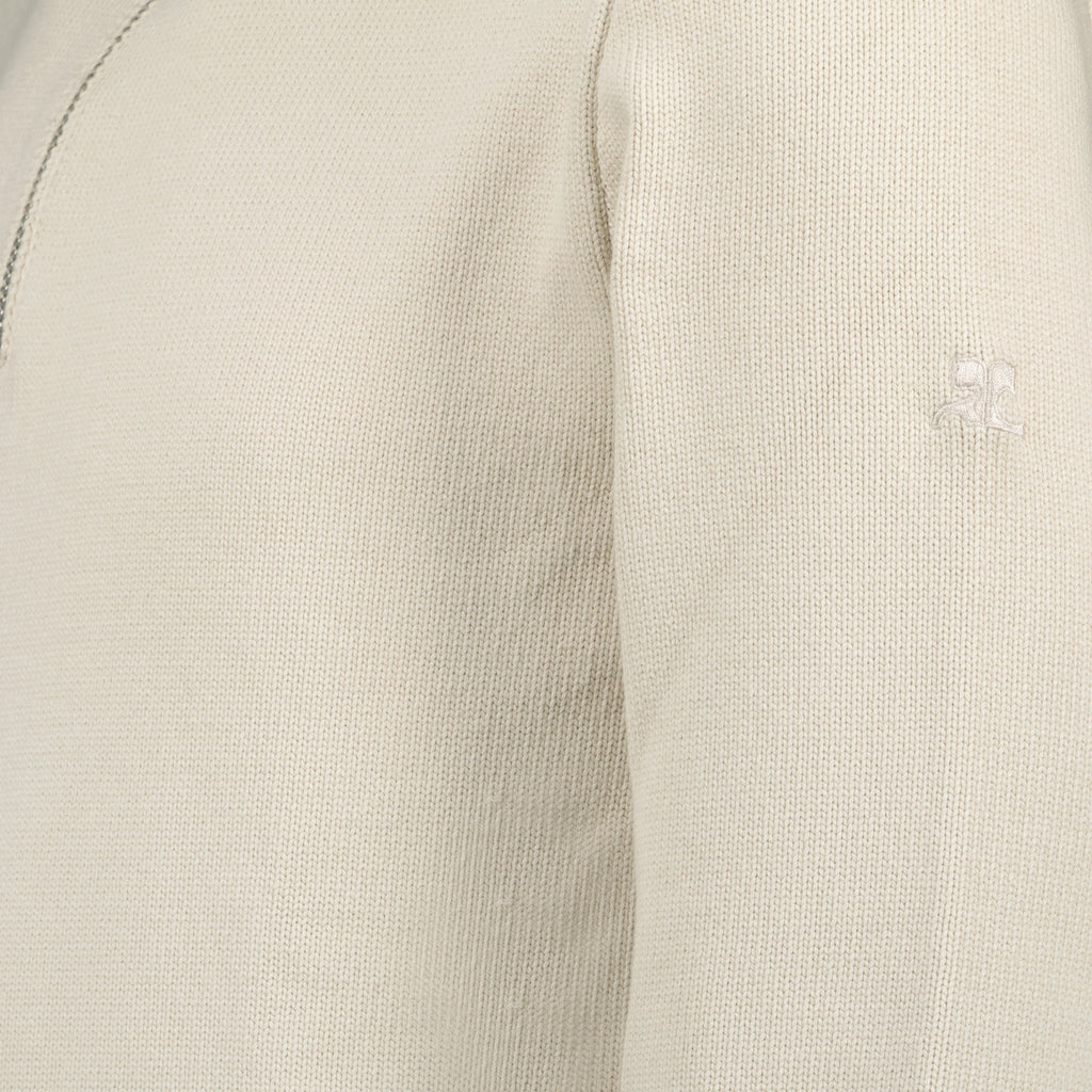 Maille Pull à col zippé Courrèges Beige Homme