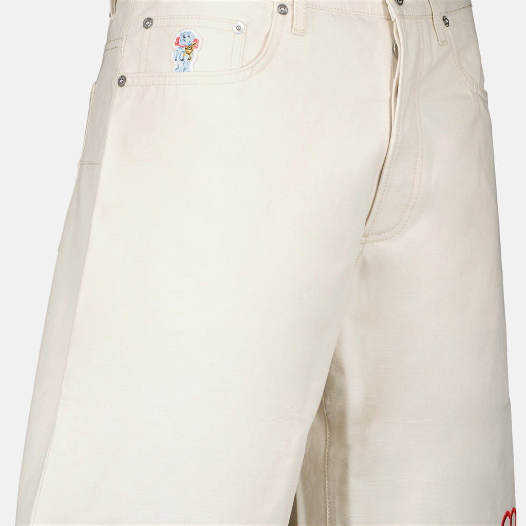 Shorts CD Heart Bermuda Dior Bianco Homme