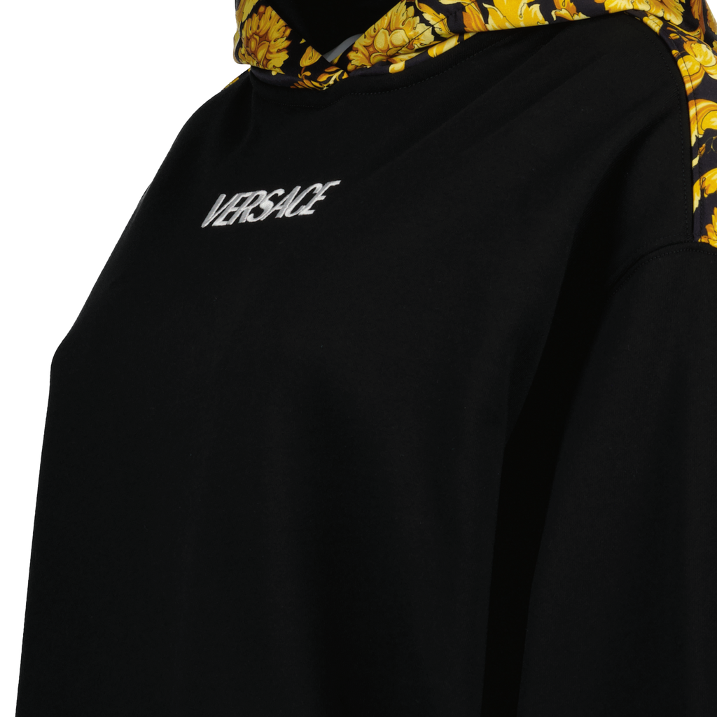 Felpe Hoodie Barocco Versace Giallo Femme