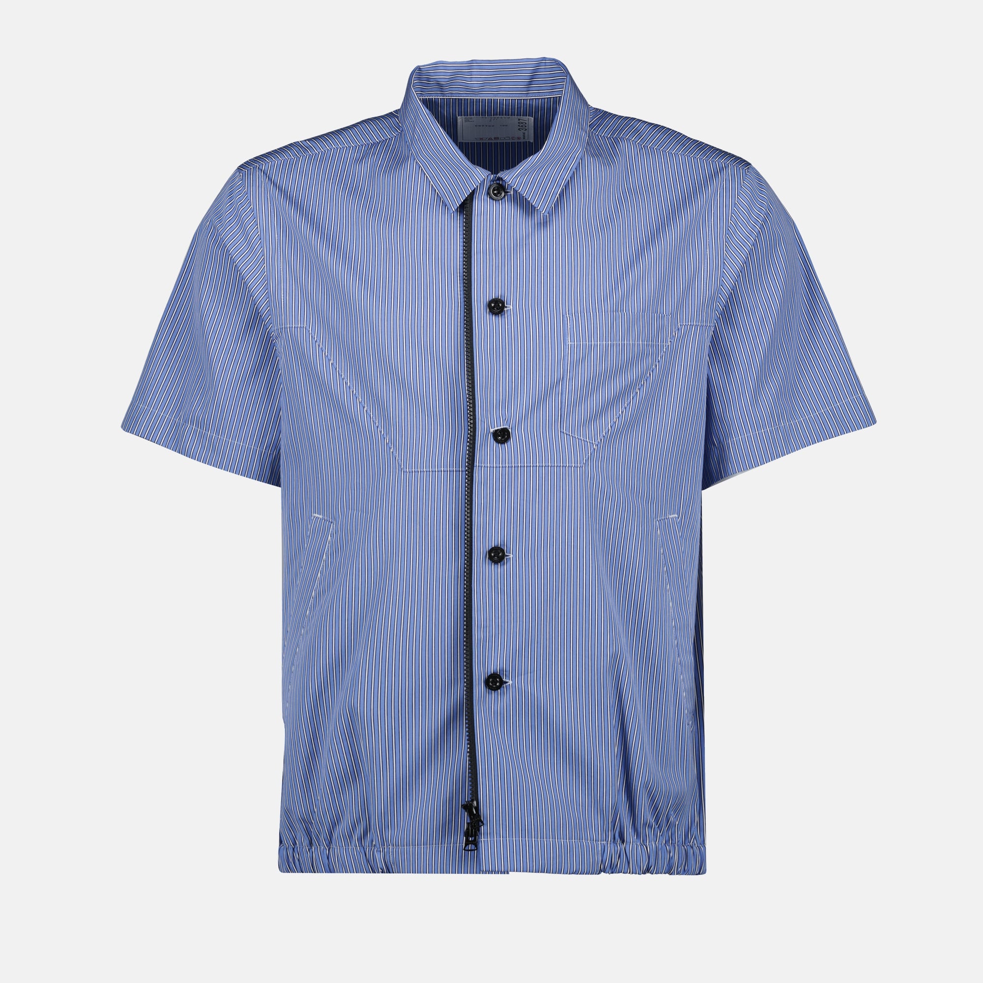 Camisas Camisa de Algodão Listrada Sacai Azul Homme