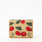 Pequeños artículos de cuero Portefeuille VLogo signature Cerise Valentino Garavani Beige Femme