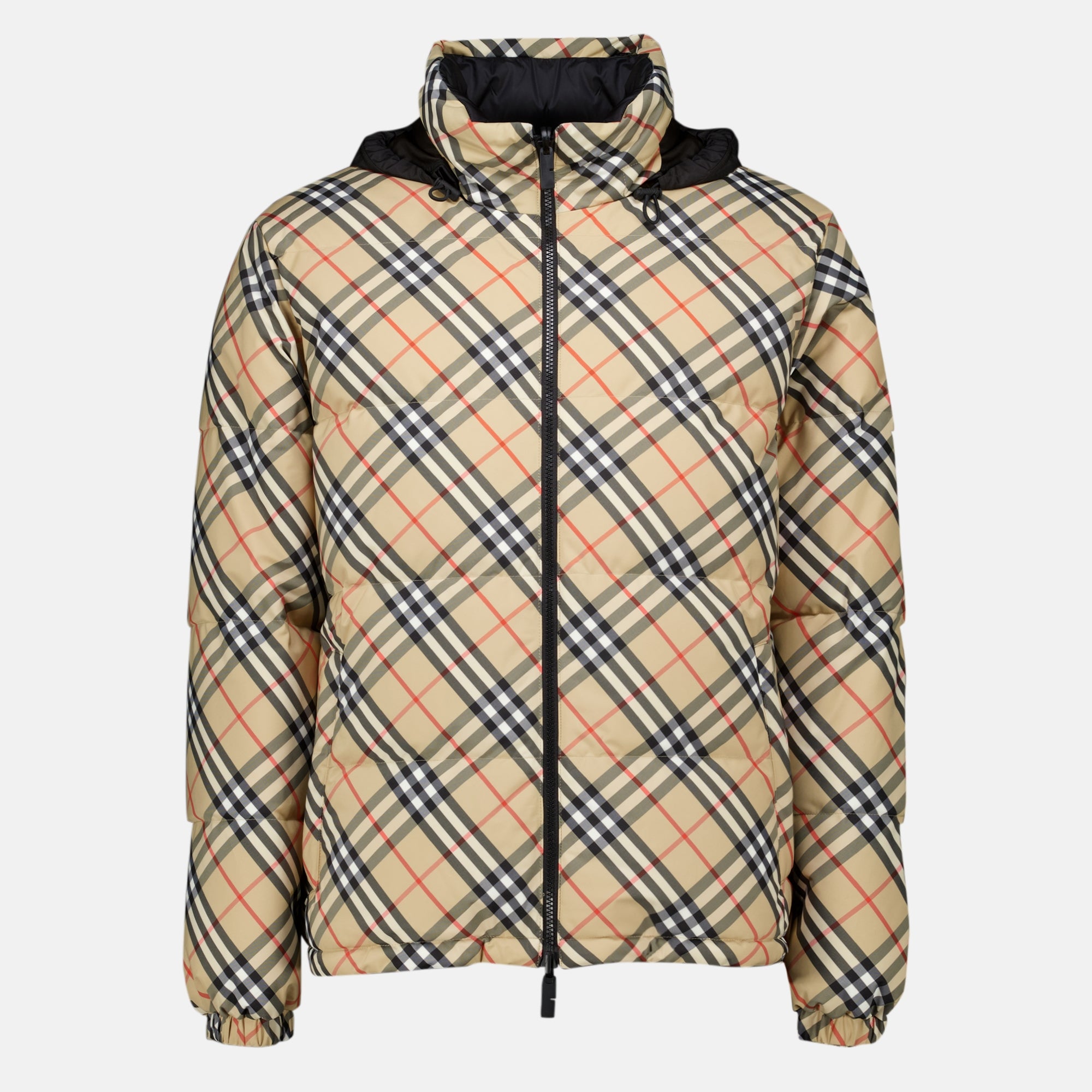 Vestes Doudoune réversible à carreaux Check Burberry Beige Homme