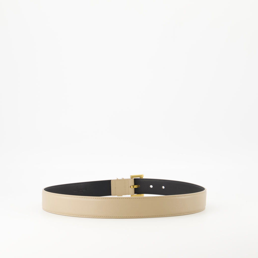 Ceintures Ceinture Cassandre Saint Laurent Beige Femme