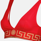 Bild des roten Badeoberteils der Marke Versace für Frauen - Frühjahr-Sommer 2025 - Detailansicht_1